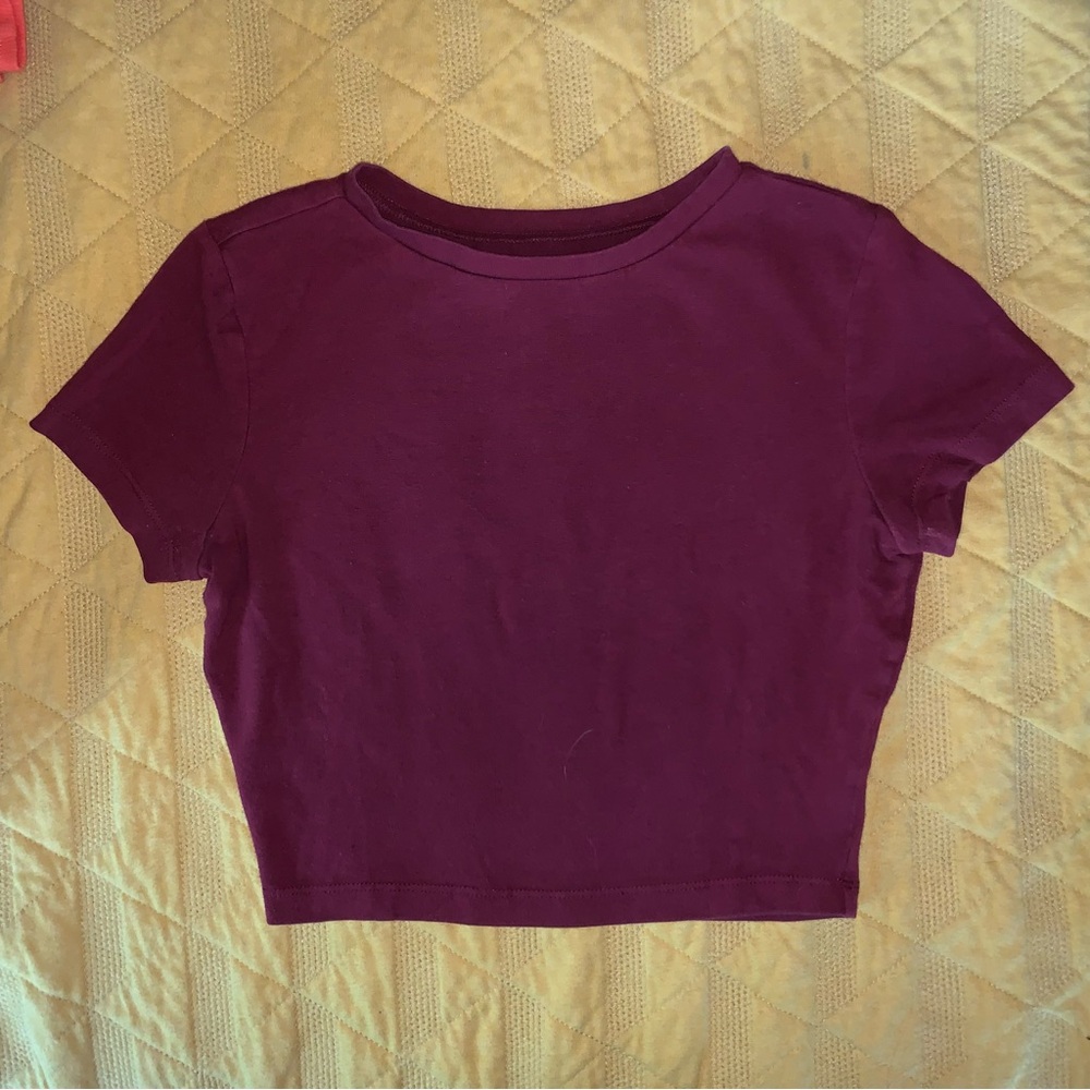 Wild Fable Maroon Baby Tee